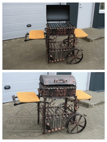 2-shelf barbeque with wheels SUMMER TOP