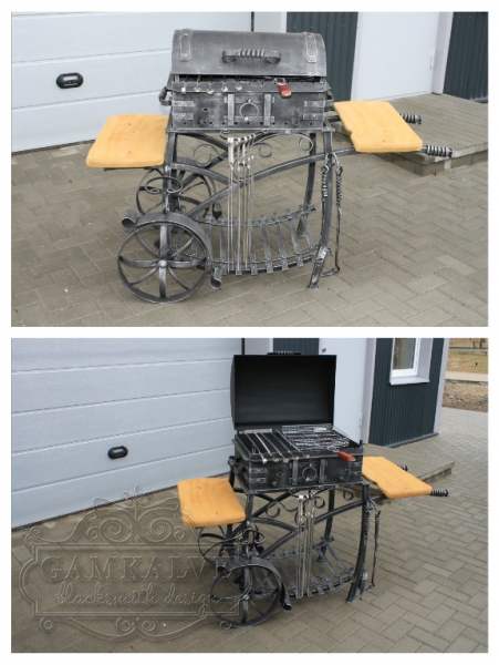 2-shelf barbeque with wheels SUMMER TOP