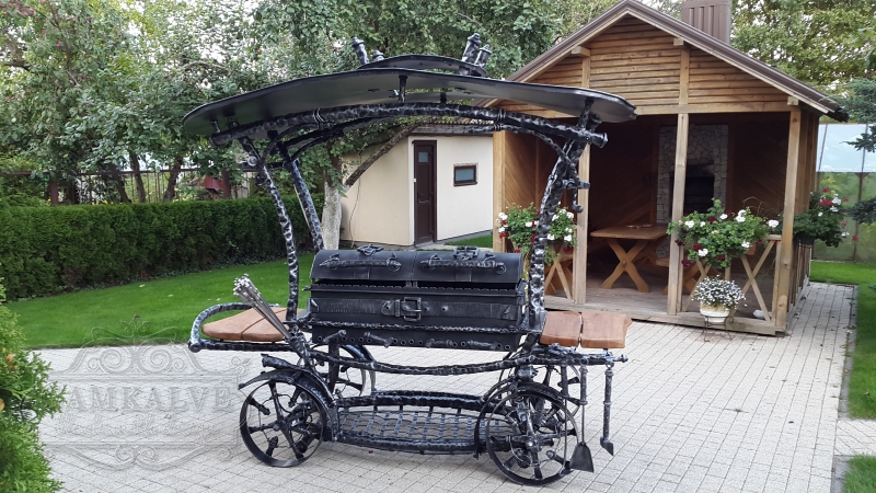 Blacksmith carriage shaped barbeque