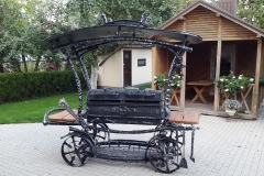 Blacksmith carriage shaped barbeque