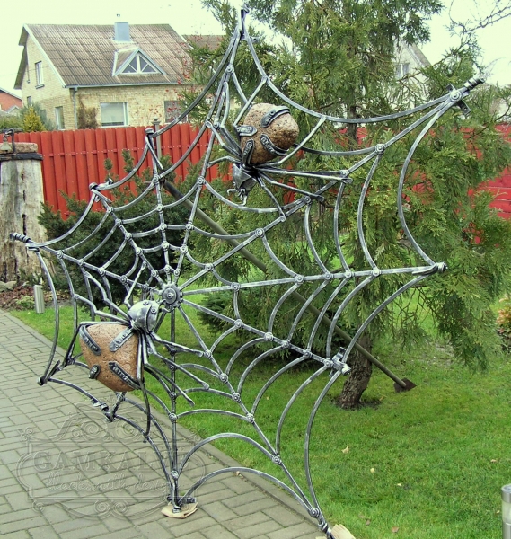 Blacksmith light fixture cobweb with the 2 spider